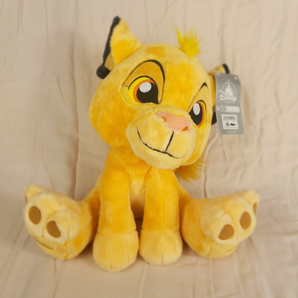 Disney Store Simba‎ The Lion King Plush Stuffed Animal Yellow Gold NWT